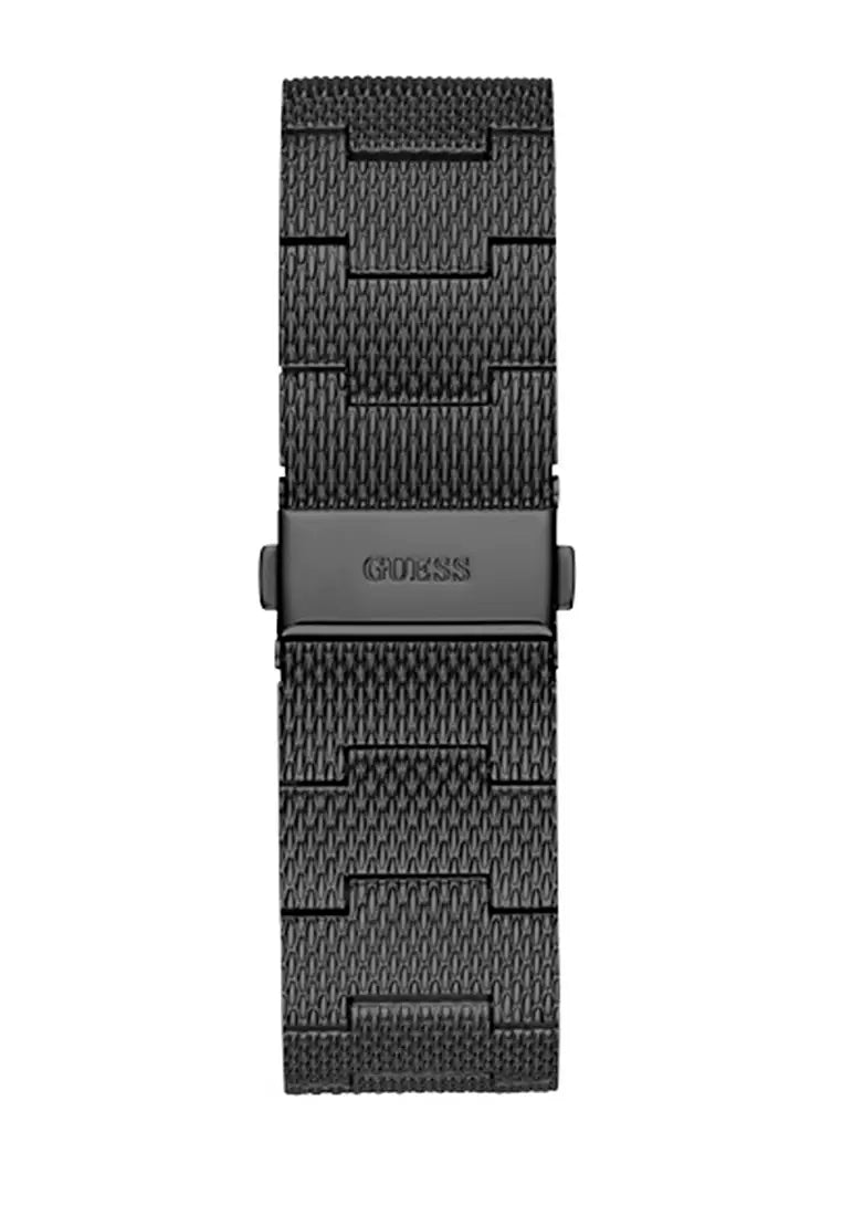 Guess Men 44 mm Quartz Analog Black Dial Stainless Steel Mesh Strap Watch U1263G3M