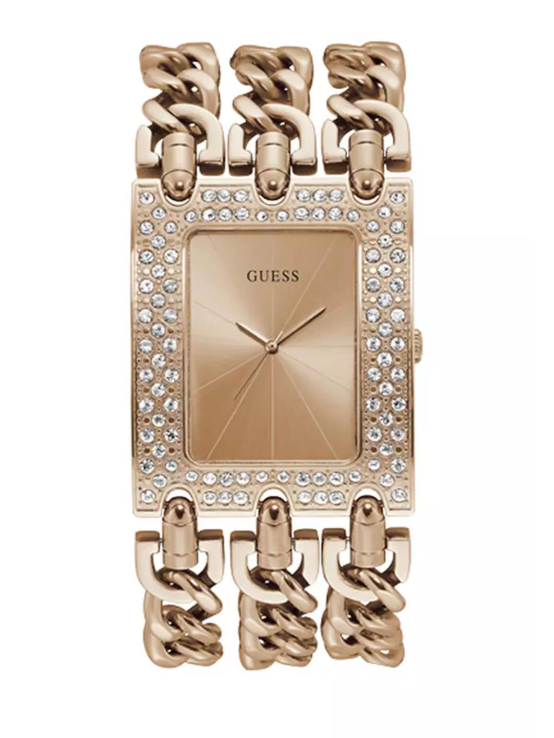 guess gold watch womens