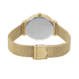 Guess Women 34 mm Quartz Analog Champagne Dial Gold Stainless Steel Mesh Strap Watch U1289L2M