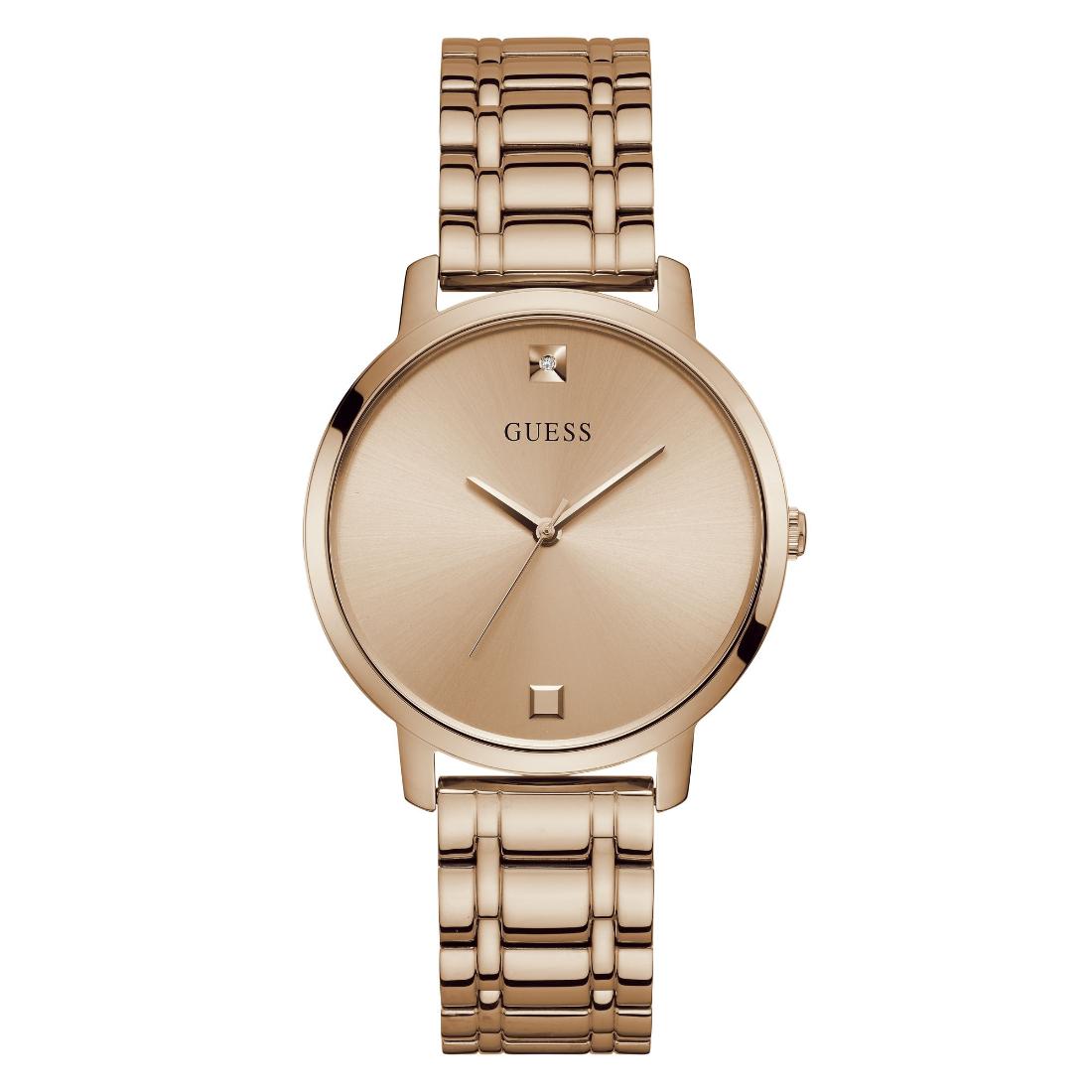 Guess Women 40 mm Rose Gold Dial Analog Watch U1313L3
