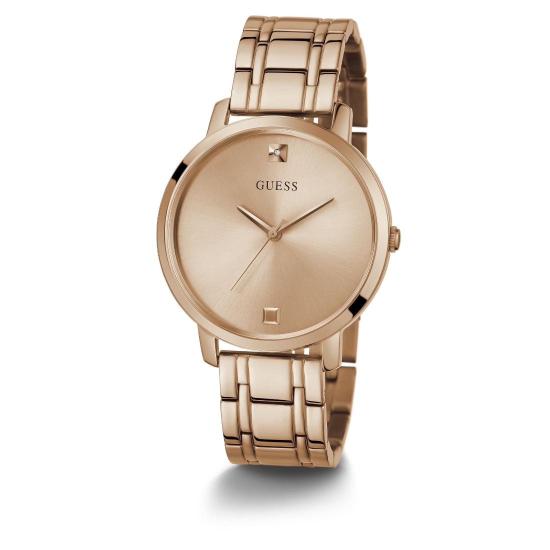 Guess Women 40 mm Rose Gold Dial Analog Watch U1313L3