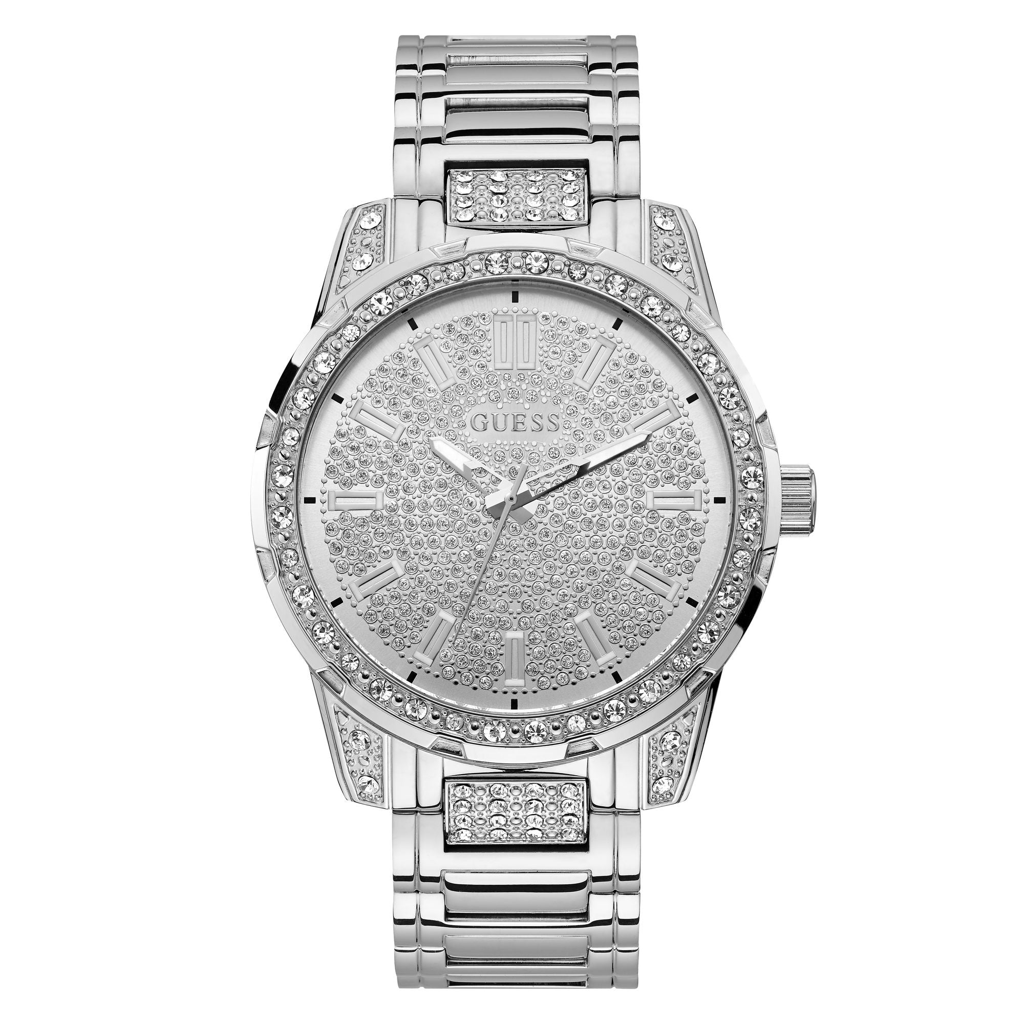 Guess Silver Dial Men Analog Watch U1339G1M