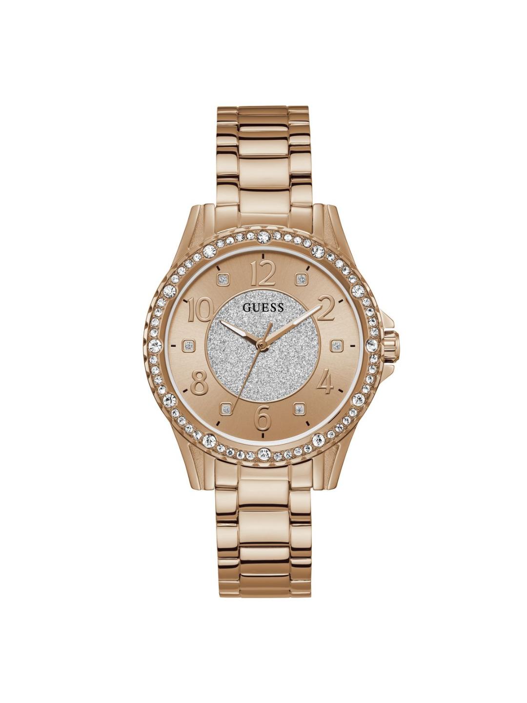 Guess Rose Gold Dial Women Analog Watch U1355L3M