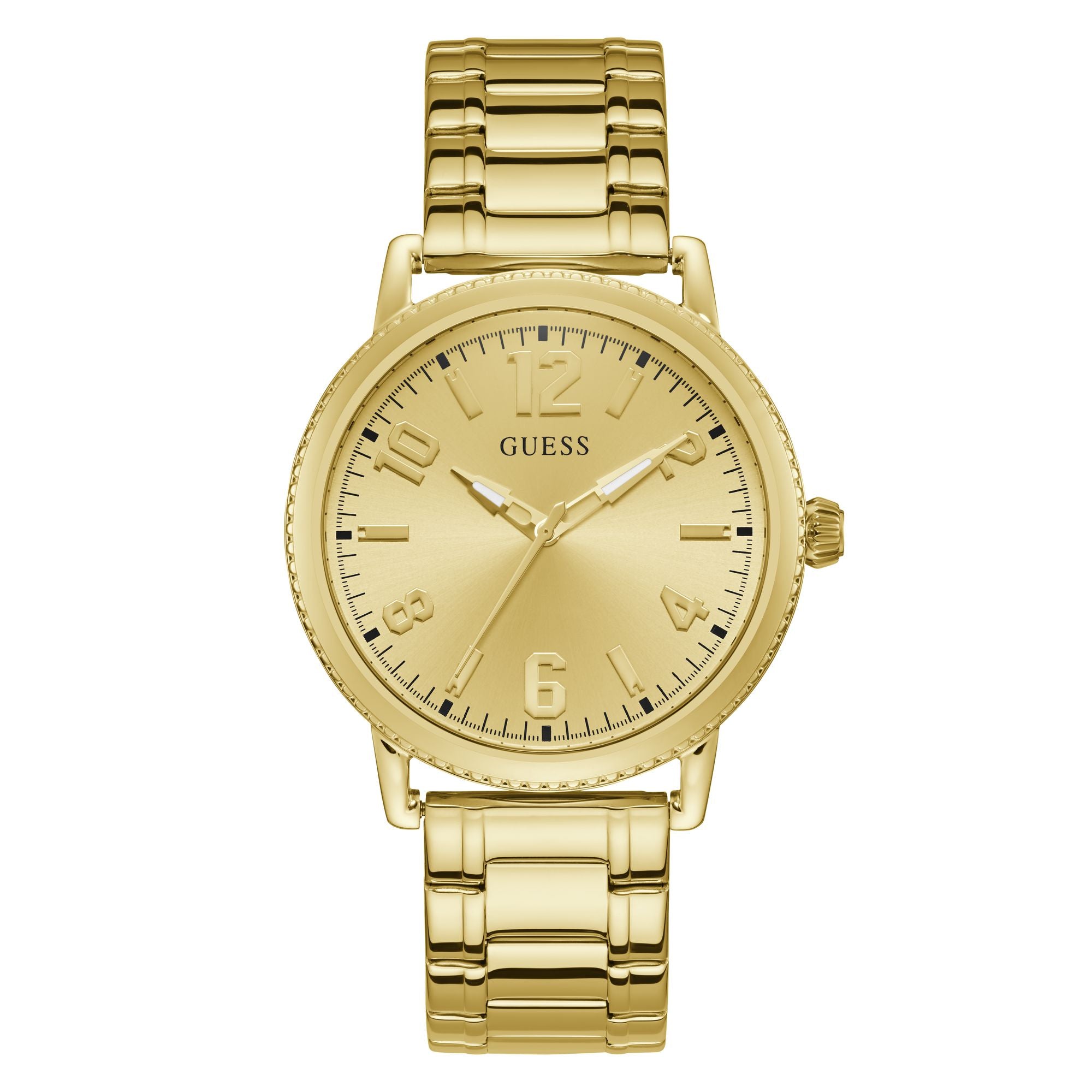 Guess Champagne Dial Men Analog Watch U1380G2M