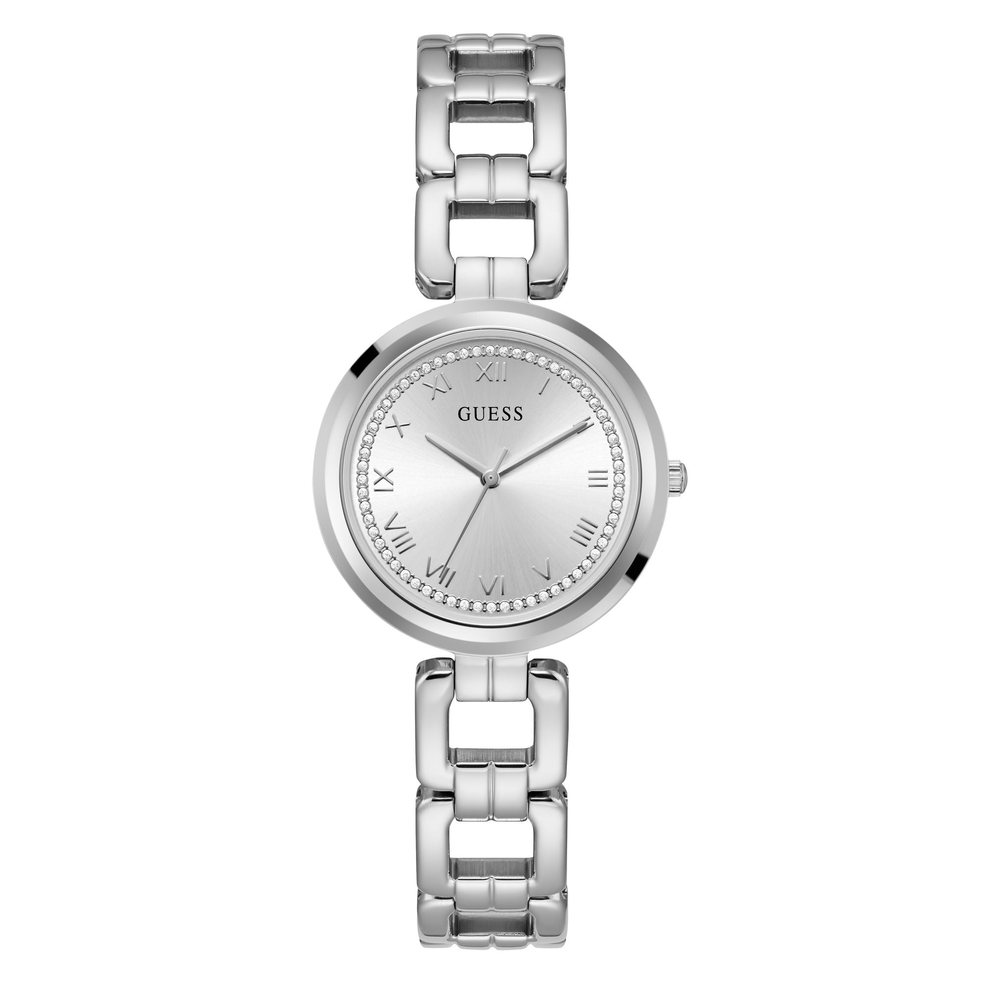 Guess Silver Dial Women Analog Watch U1387L1M