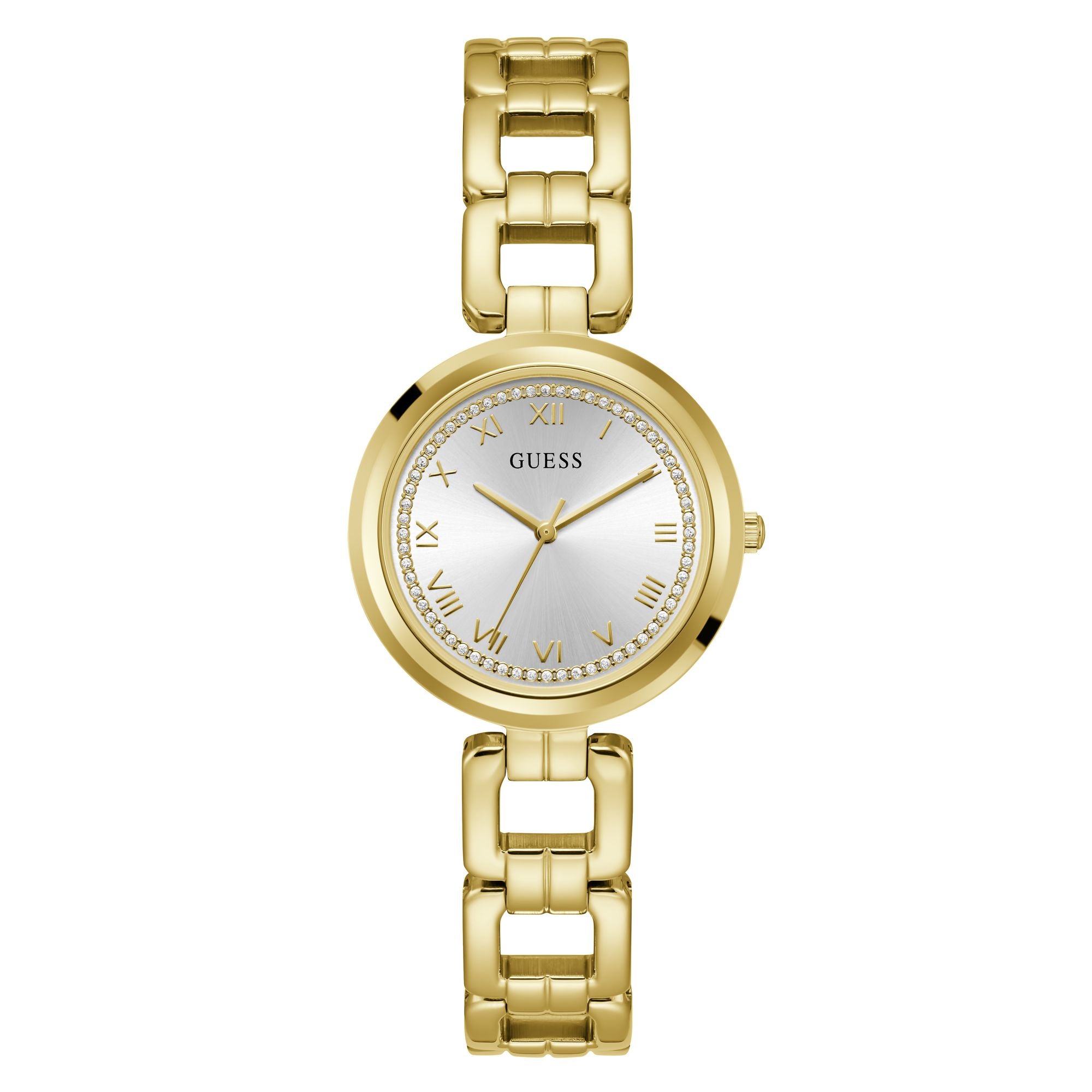 Guess Women 32 mm Size Silver Dial Analog Watch U1387L2M