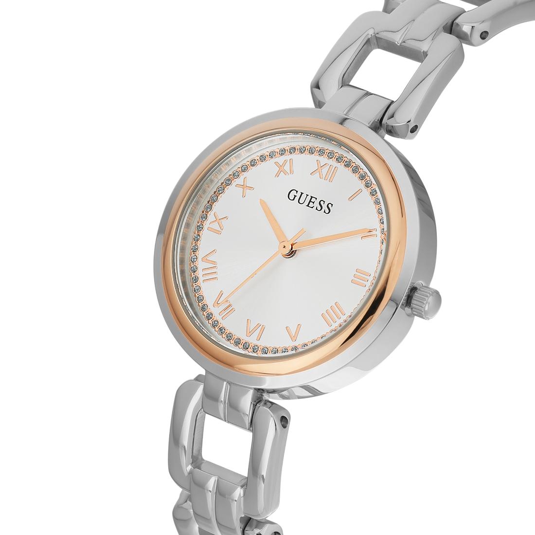 Guess Women 32 mm Silver Dial Analog Watch U1387L4M