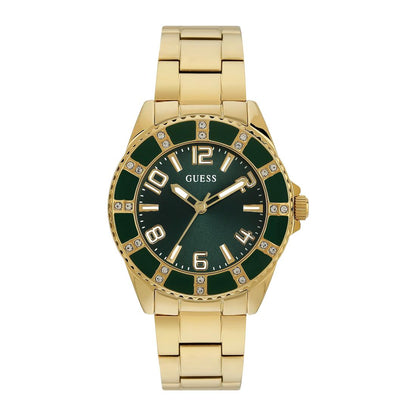 Guess Women 36 mm Green Dial Analog Watch- U1391L3M