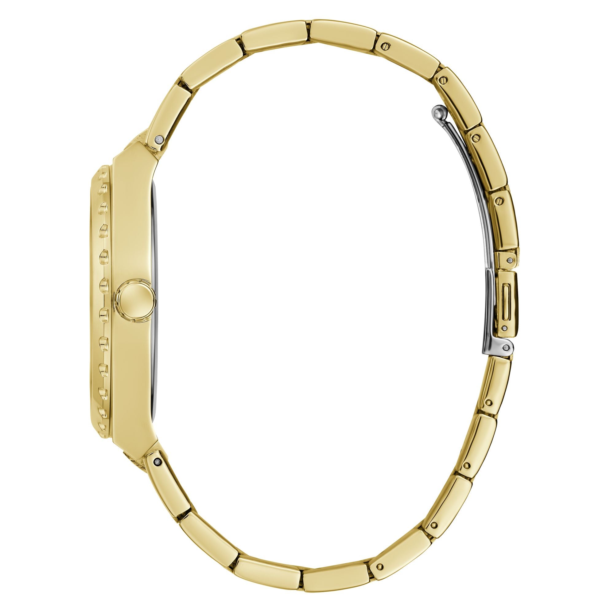Guess Men 42 mm Size Champagne Dial Analog Watch U1394G2M