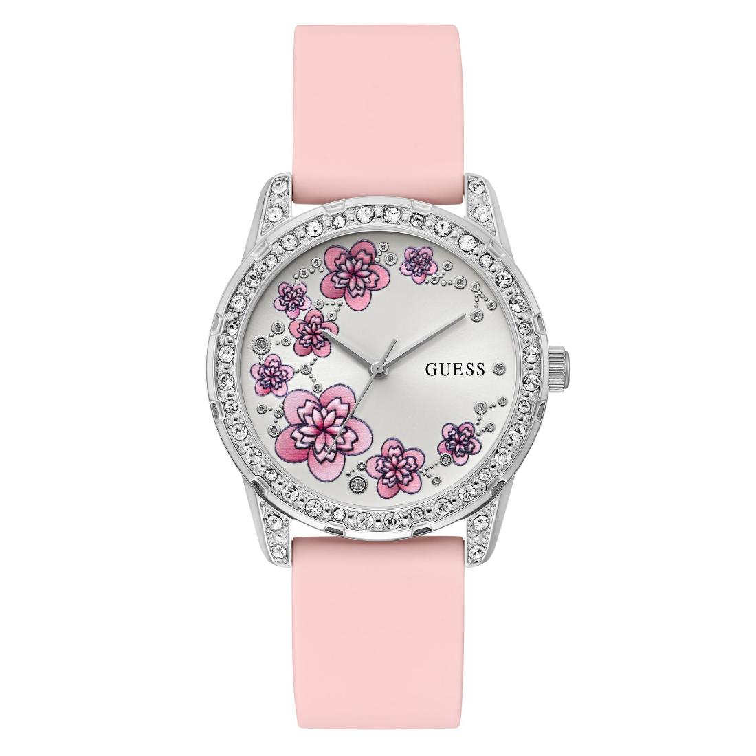 Guess Women 40 mm Silver Dial Analog Watch U1399L1M