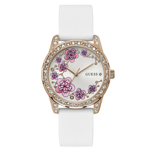 Guess Women 40 mm White Dial Analog Watch- U1399L2M