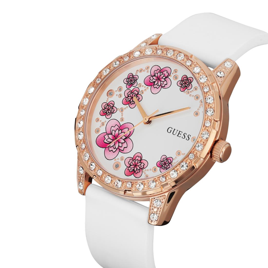 Guess Women 40 mm White Dial Analog Watch U1399L2M
