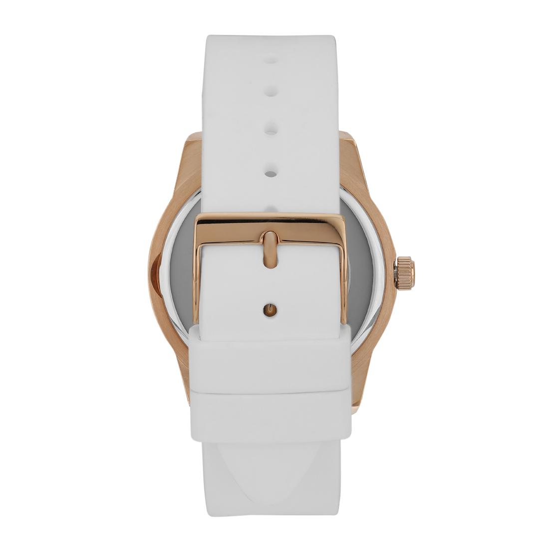 Guess Women 40 mm White Dial Analog Watch U1399L2M