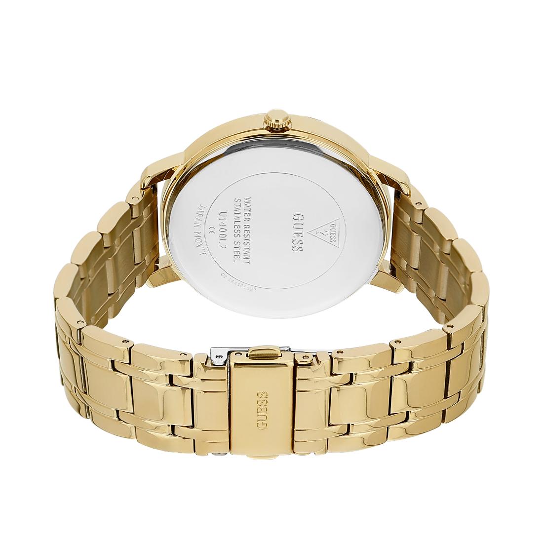 Guess Women 40 mm Gold Dial Analog Watch- U1400L2M