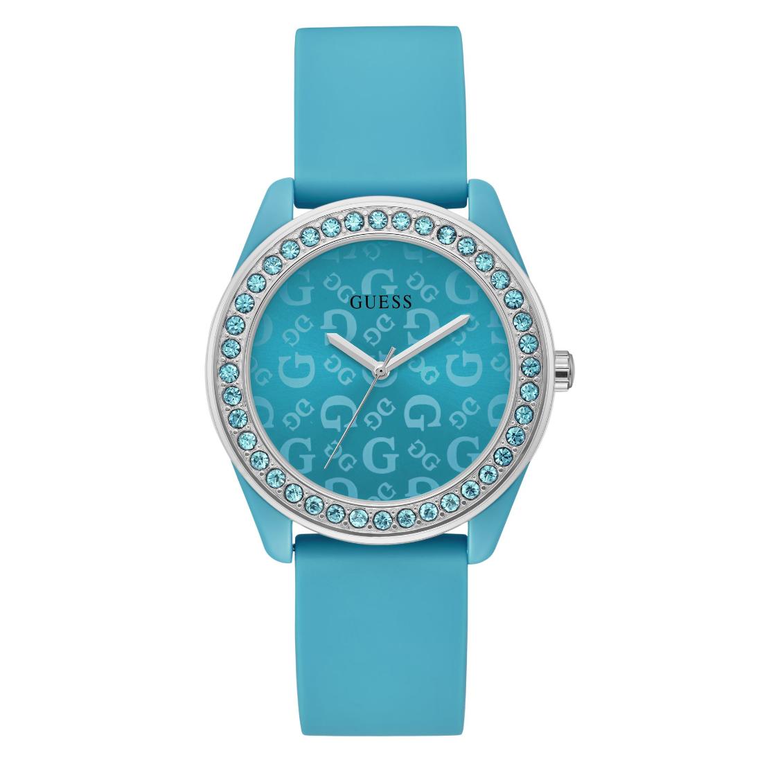 Guess Women 40 mm Blue Dial Analog Watch- U1401L2M