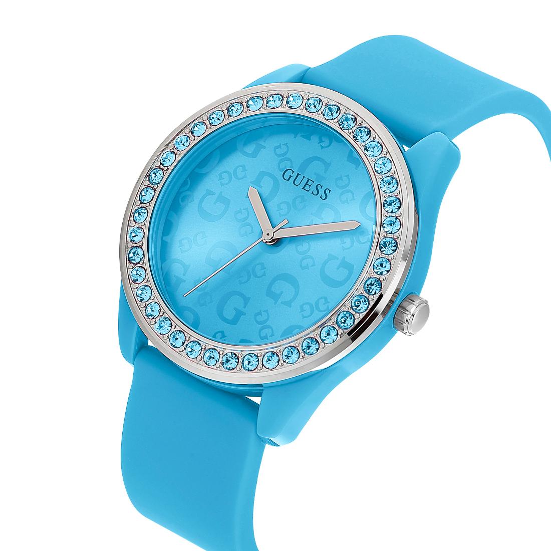 Guess Women 40 mm Blue Dial Analog Watch- U1401L2M