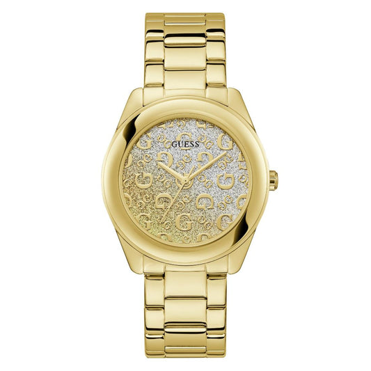 Guess Women 40 mm Gold Dial Analog Watch- U1402L2M