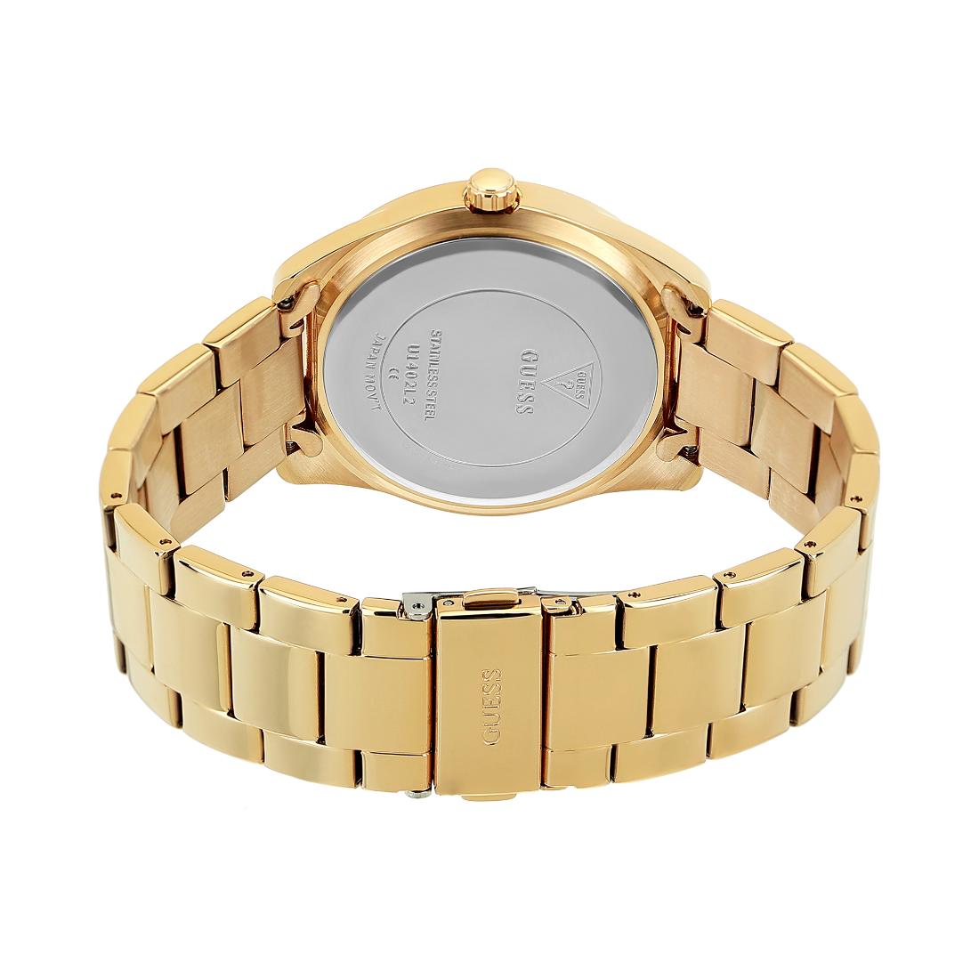 Guess Women 40 mm Gold Dial Analog Watch- U1402L2M