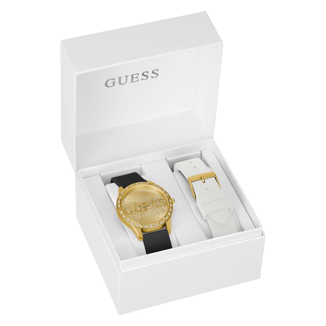 Guess Women 38.5 mm Gold Dial Analog Watch U1403L1M