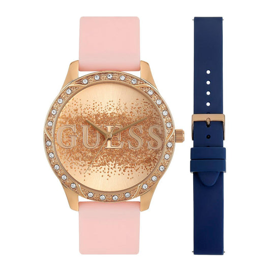 Guess Women 38.5 mm Rose Gold Dial Analog Watch- U1403L2M