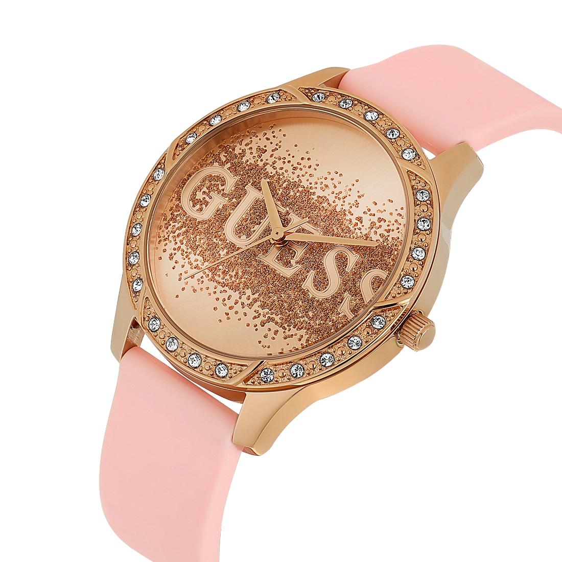 Guess Women 38.5 mm Rose Gold Dial Analog Watch U1403L2M