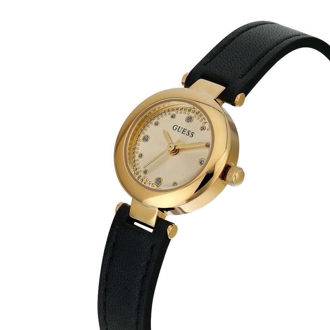 Guess Women 22.5 mm Gold Dial Analog Watch U1404L1M