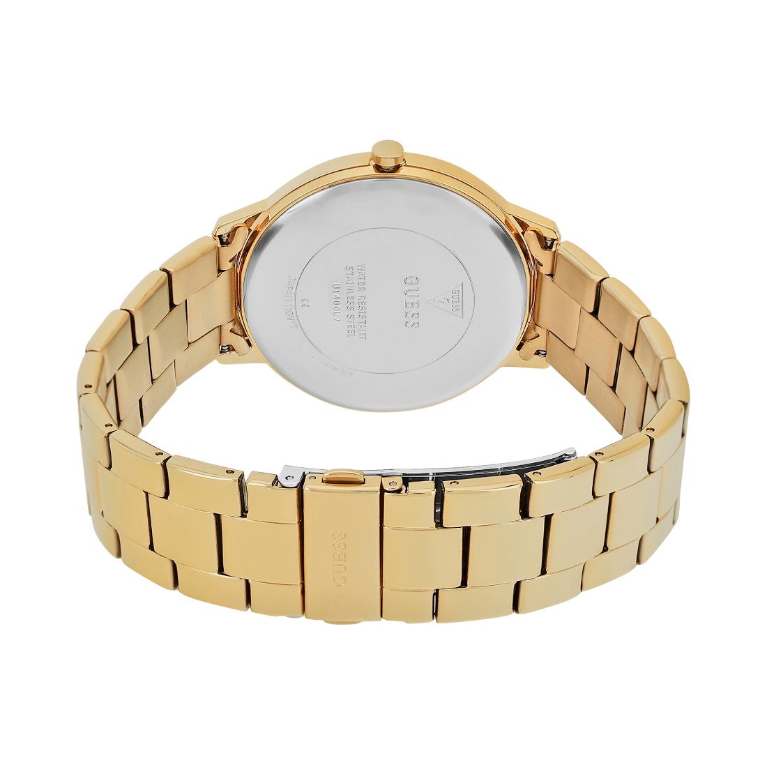 Guess Women 42 mm Gold Dial Analog Watch- U1406L2M