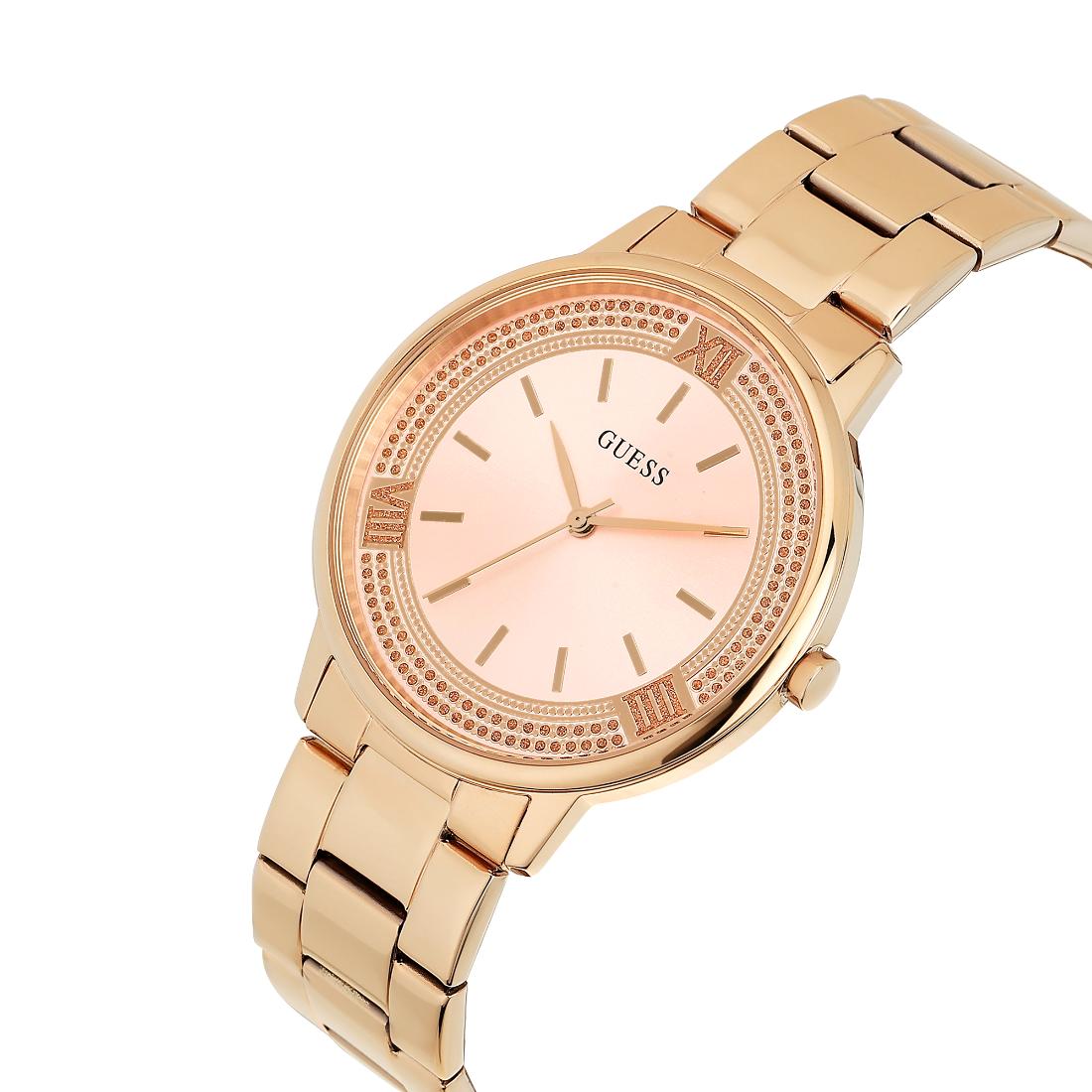 Guess Women 42 mm Pink Dial Analog Watch U1406L3M