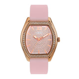 Guess Women 39.5 mm Pink Dial Analog Watch U1407L2M