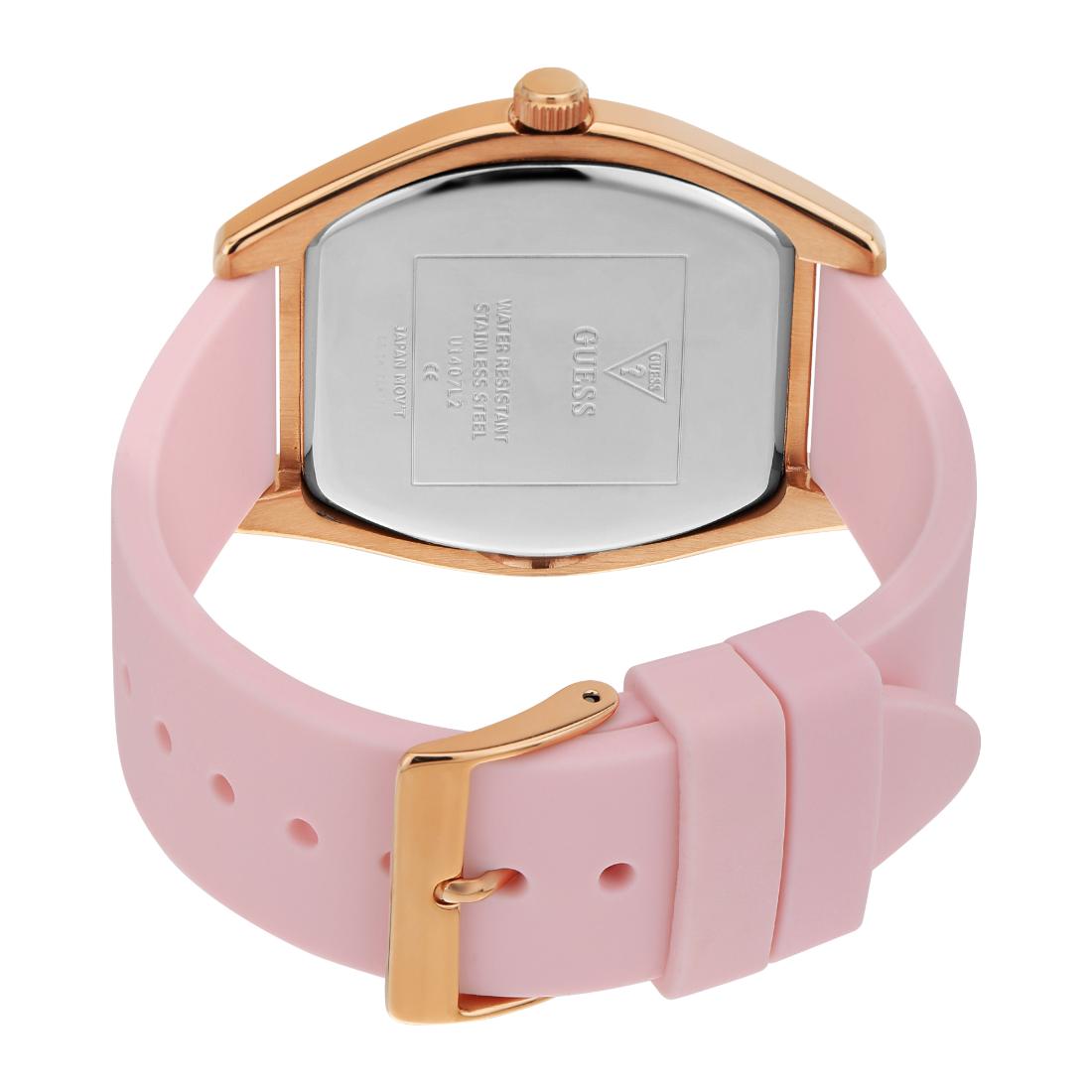 Guess Women 39.5 mm Pink Dial Analog Watch U1407L2M