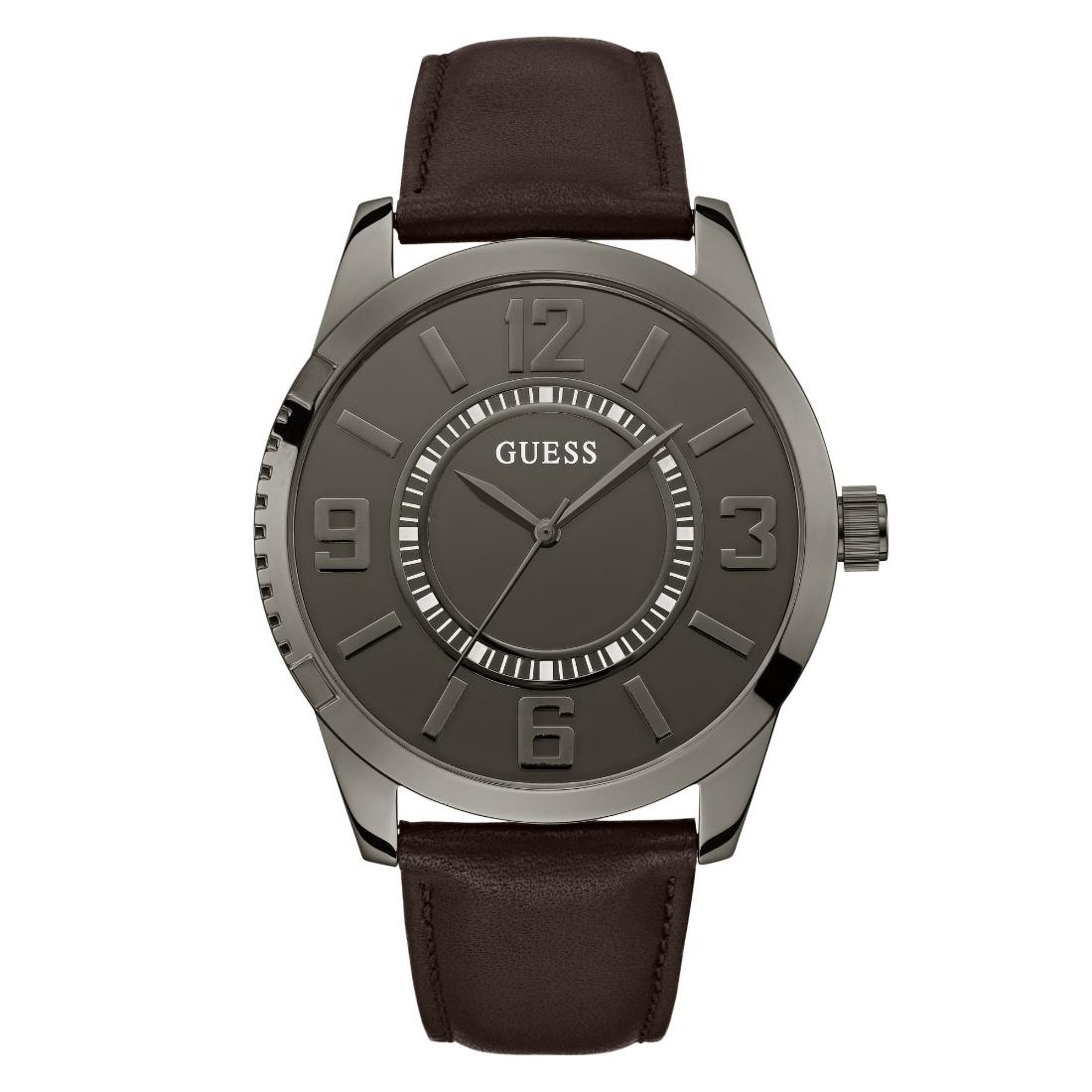 Guess Men 47 mm Black Dial Analog Watch U1408G3M
