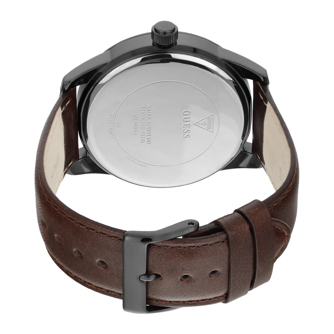 Guess Men 47 mm Black Dial Analog Watch U1408G3M