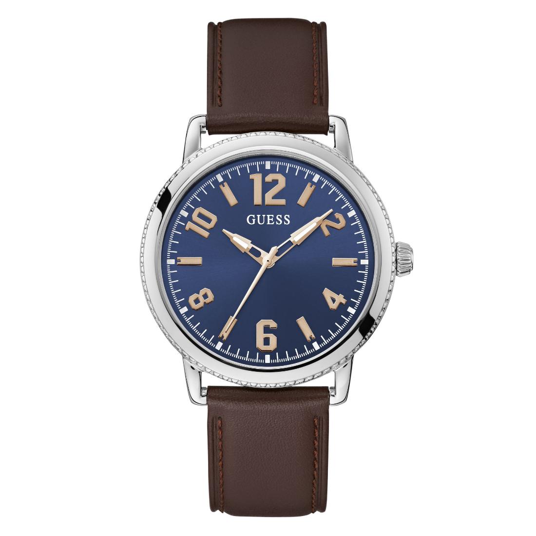 Guess Men 42 mm Blue Dial Analog Watch U1410G1M