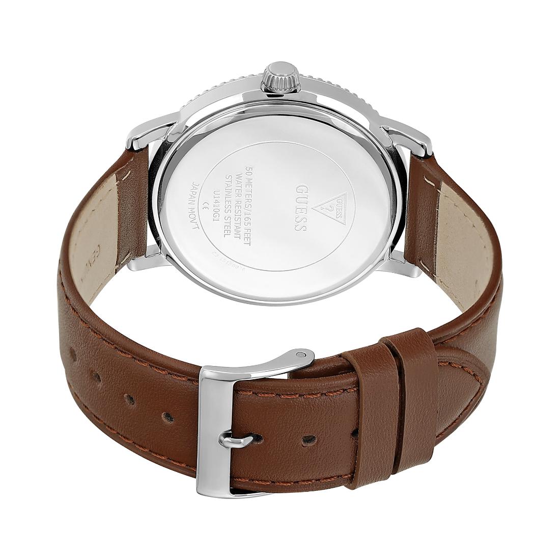 Guess Men 42 mm Blue Dial Analog Watch U1410G1M