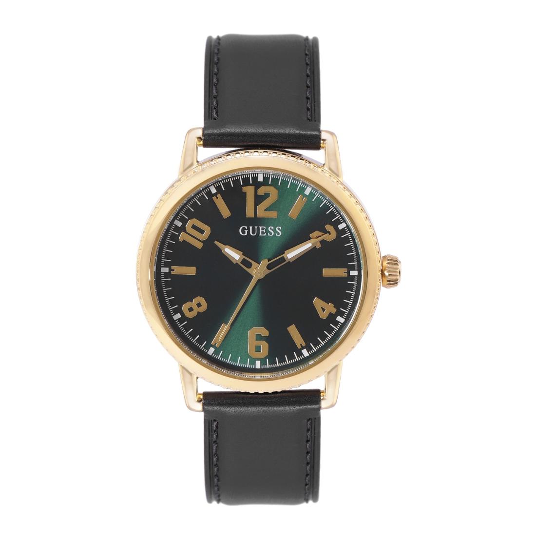 Guess Men 42 mm Size Green Dial Analog Watch U1410G2M