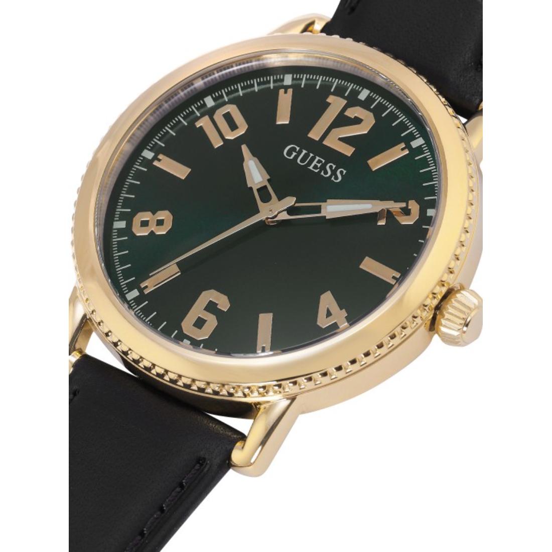 Guess Men 42 mm Size Green Dial Analog Watch U1410G2M