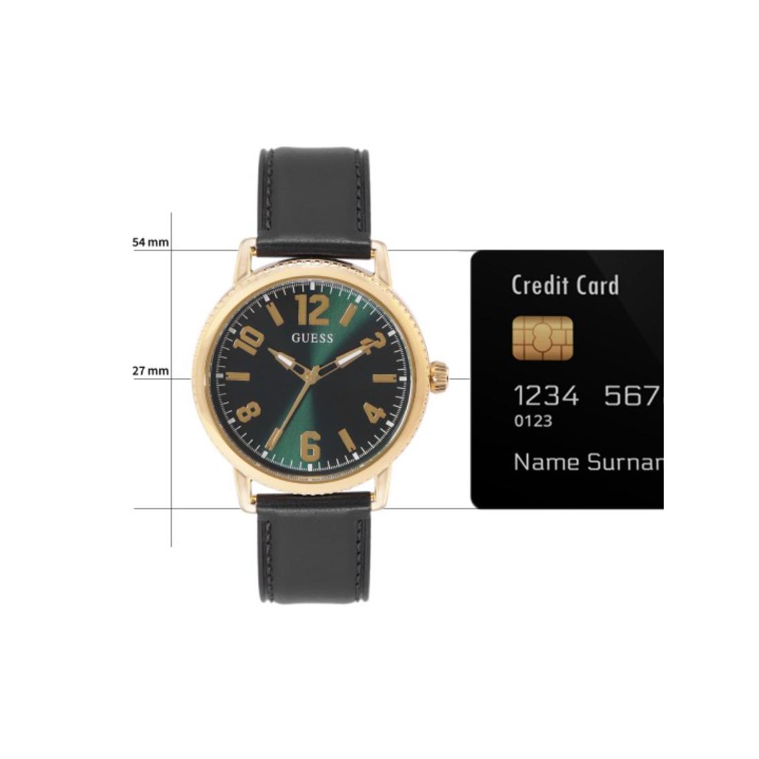 Guess Men 42 mm Size Green Dial Analog Watch U1410G2M
