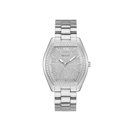 Guess Women 39.5 mm Size Silver Dial Rectangle Analog Watch - U1424L1M