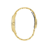 Guess Women 39.5 mm Size Champagne Dial Rectangle Analog Watch U1424L2M