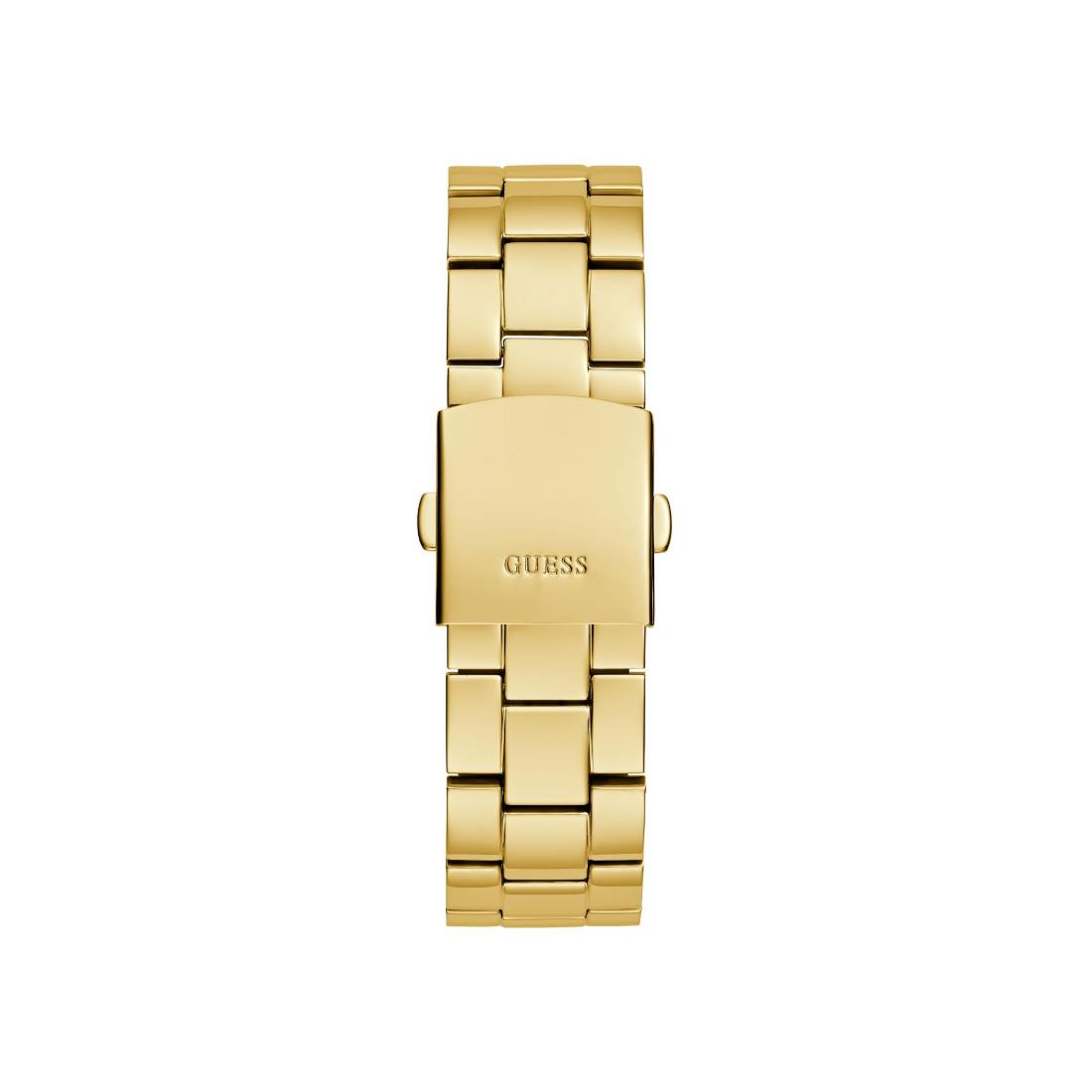 Guess Women 39.5 mm Size Champagne Dial Rectangle Analog Watch - U1424L2M