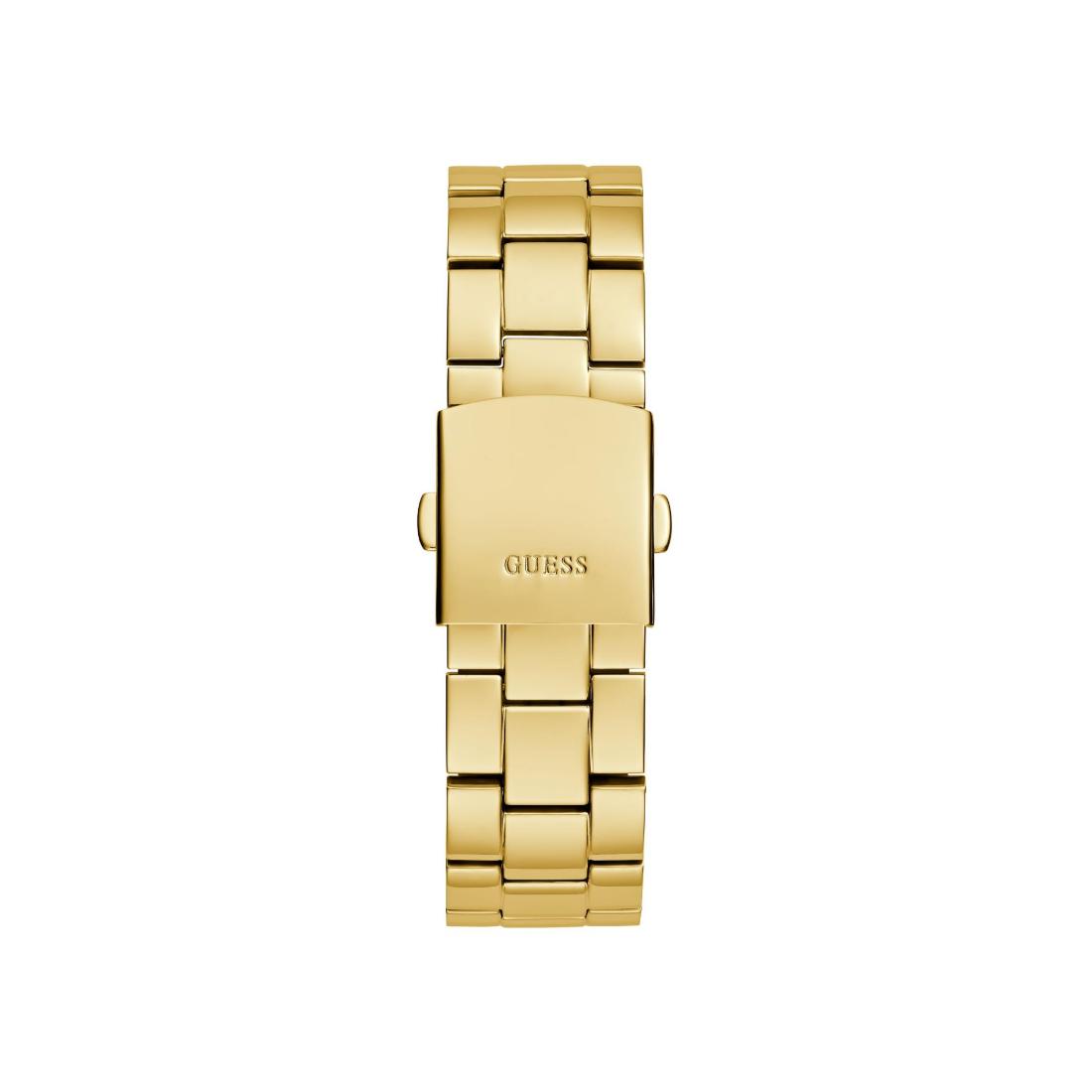 Guess Women 39.5 mm Size Champagne Dial Rectangle Analog Watch U1424L2M