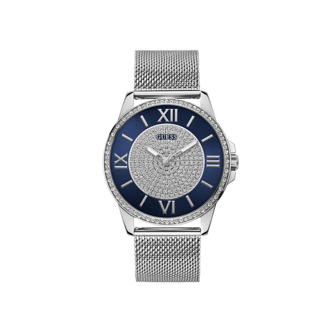Guess Men 46 mm Size Blue Dial Round Analog Watch U1434G1M