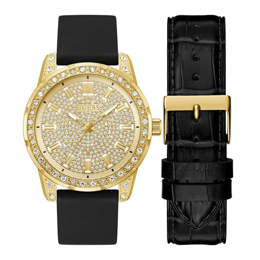Guess Box Sets 46 mm Champagne Dial Men Analog Watch- U1436G1M