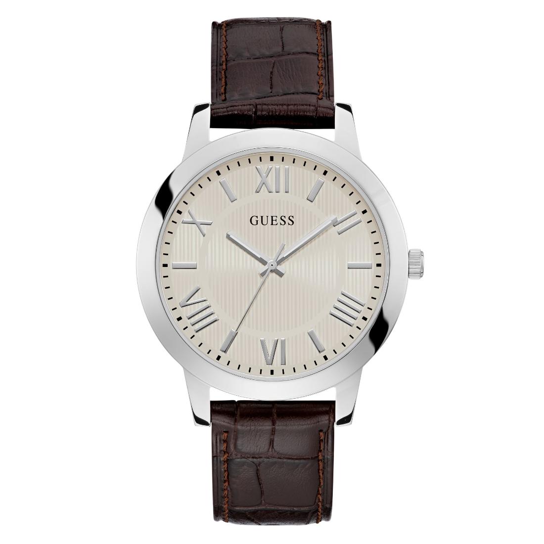 Guess Dress 44 mm White Dial Men Analog Watch- U1453G1M