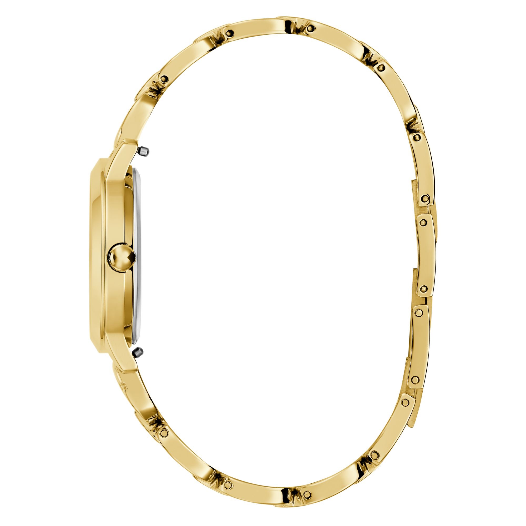 Guess Bejeweled 30 mm Gold Dial Women Analog Watch U1457L2M