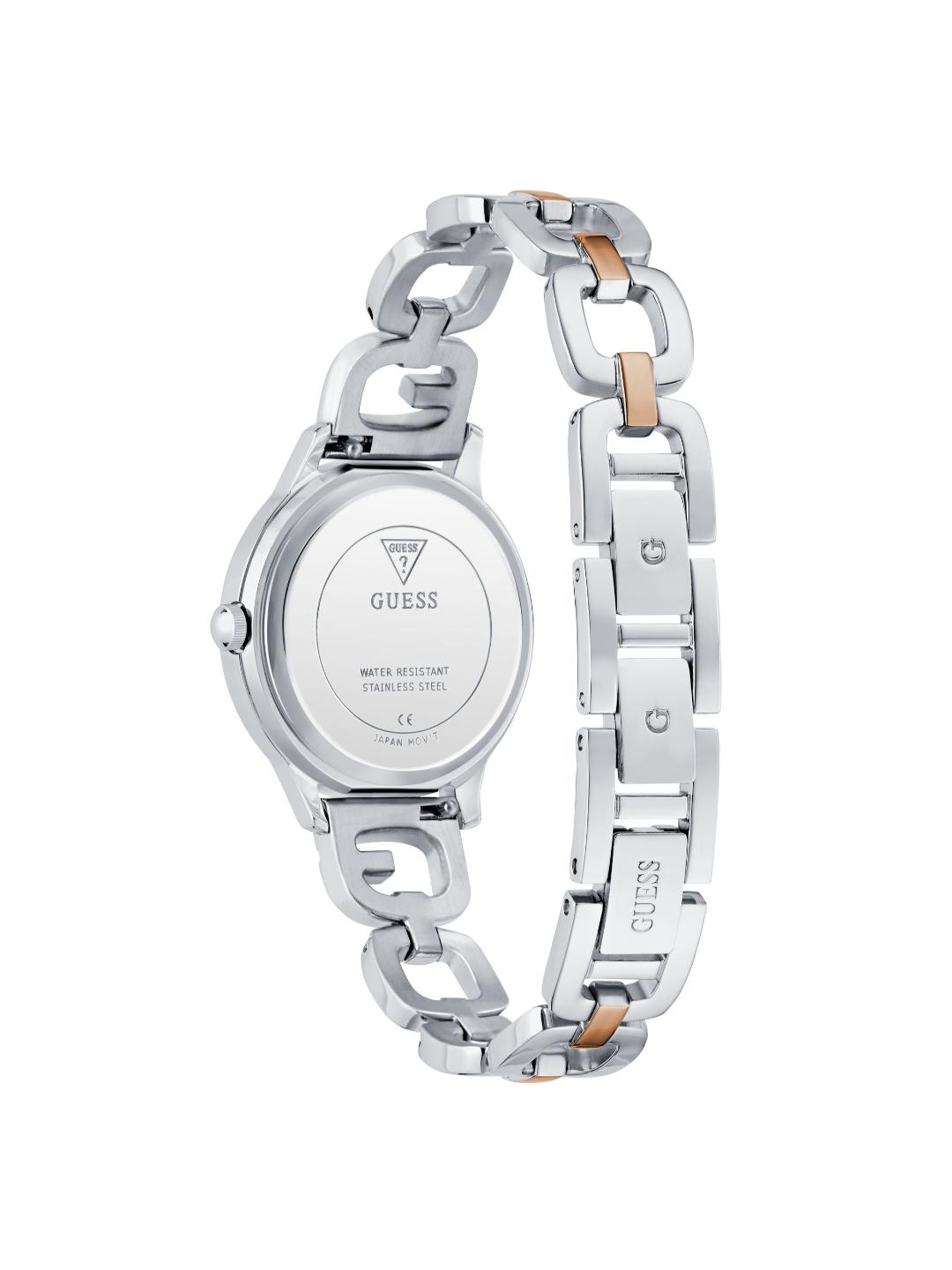 Guess Bejeweled Women 30 mm Silver Dial Analog Watch U1457L5M