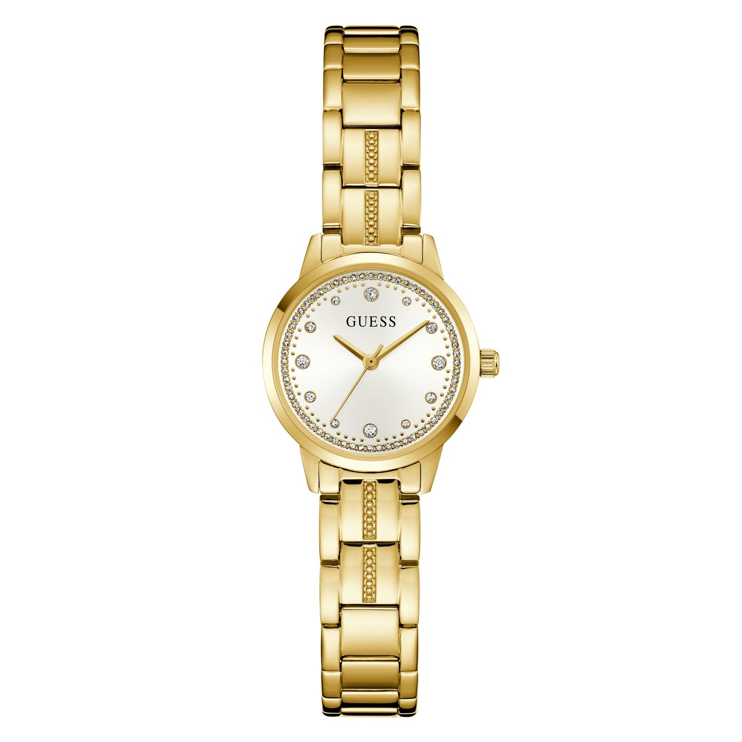 Guess Bejeweled 26 mm Silver Dial Women Analog Watch U1458L2M