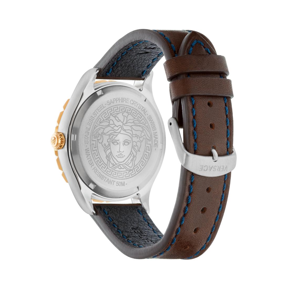 Versace Men 42 mm Size Blue Dial Analog Watch V11080017