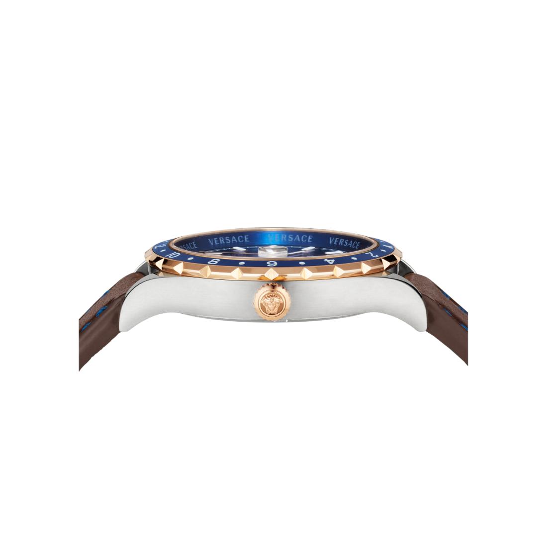 Versace Men 42 mm Size Blue Dial Analog Watch V11080017