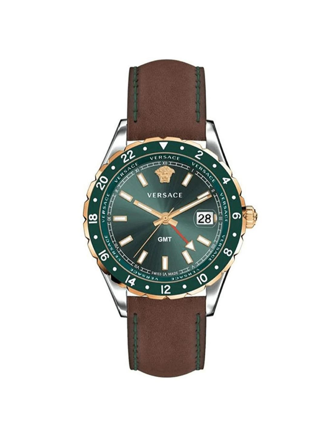 Versace Men 42 mm Green Dial Analog Watch V11090017